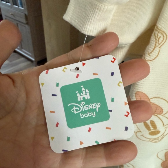 Disney Baby Cream and Tan Fabric with Bear Design - Picture 2 of 5